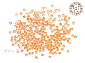 Neon Sunrise Orange Iridescent Round Flatback Crystal (ss6-ss30)