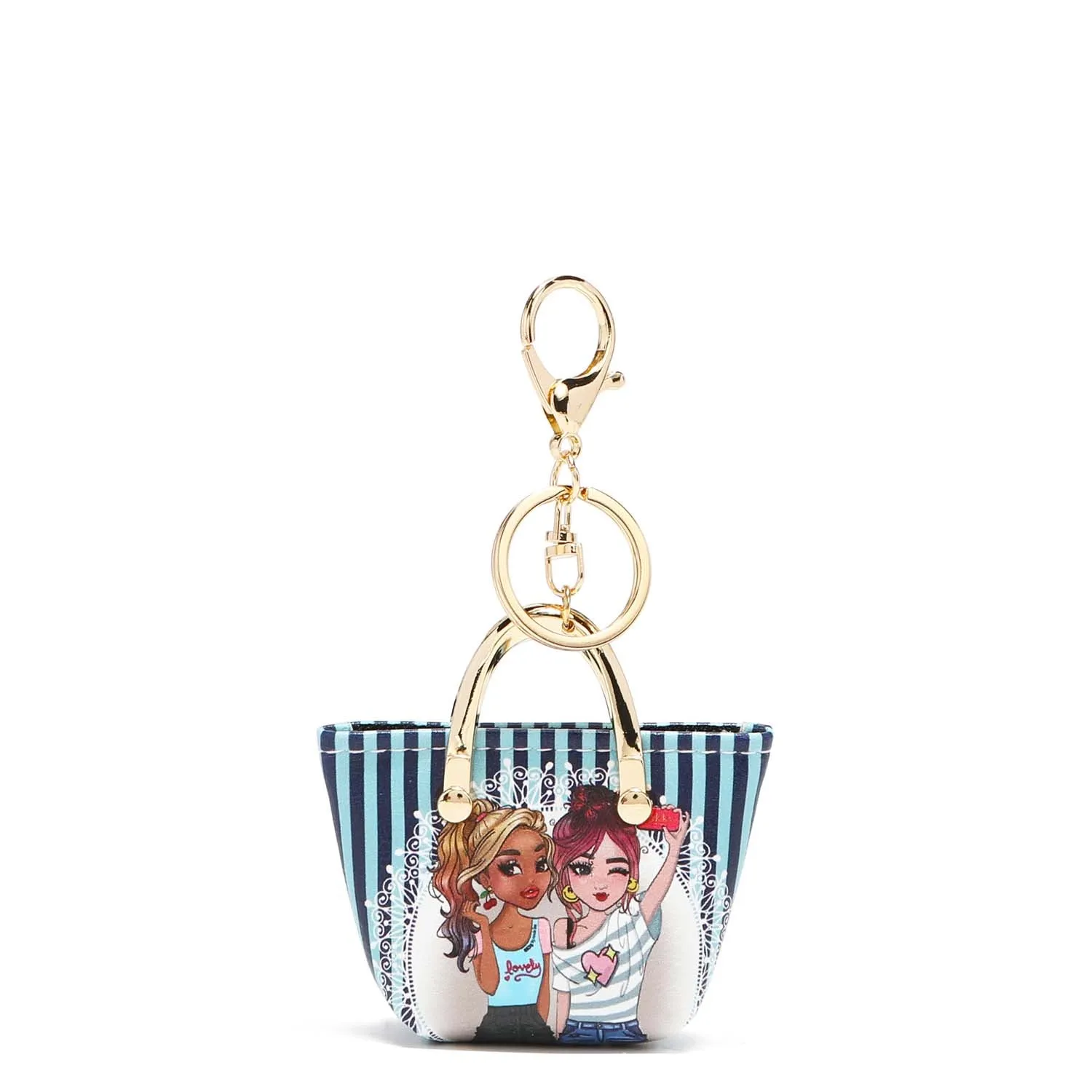 NIKKY HANDBAG-SHAPED COIN PURSE KEYCHAIN