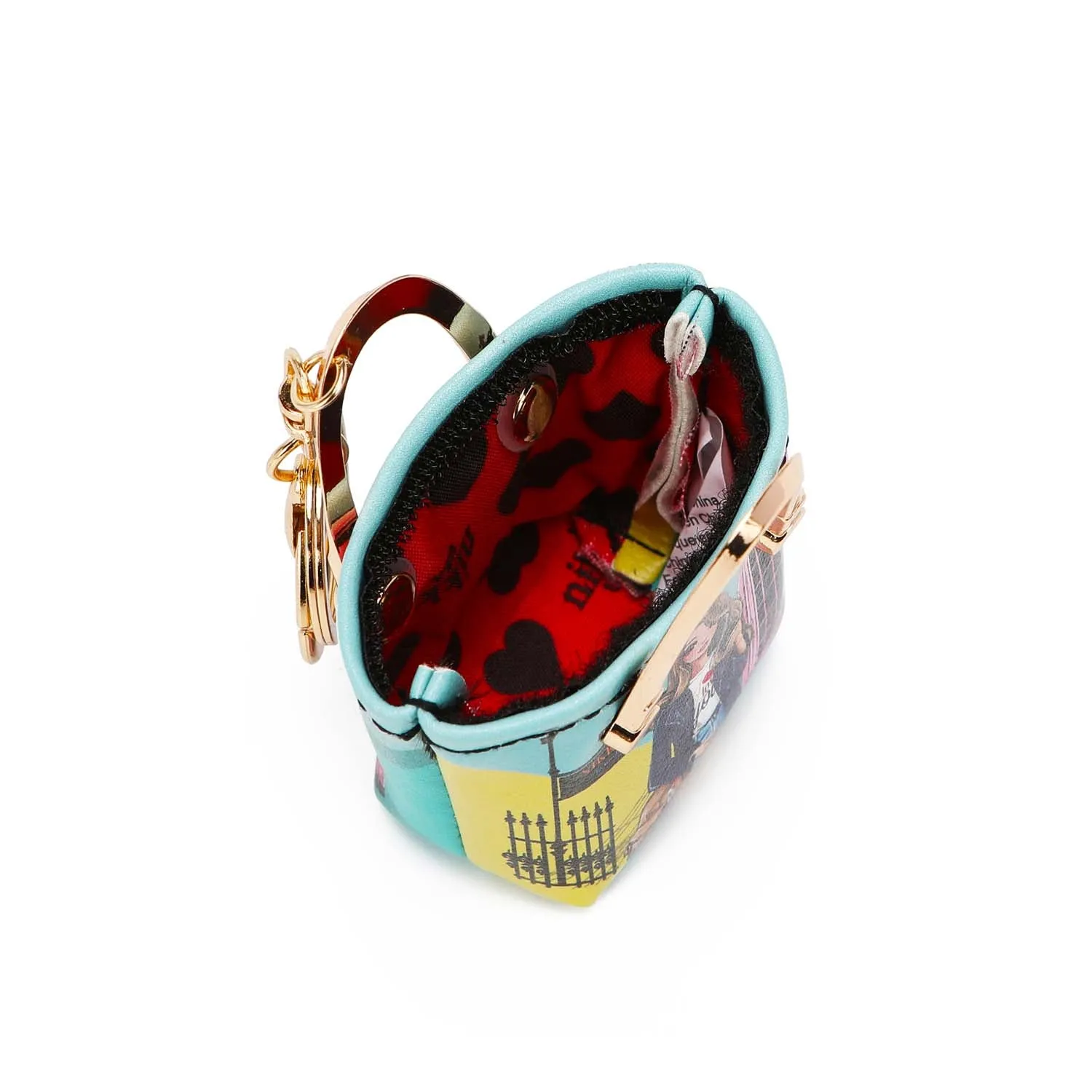 NIKKY HANDBAG-SHAPED COIN PURSE KEYCHAIN