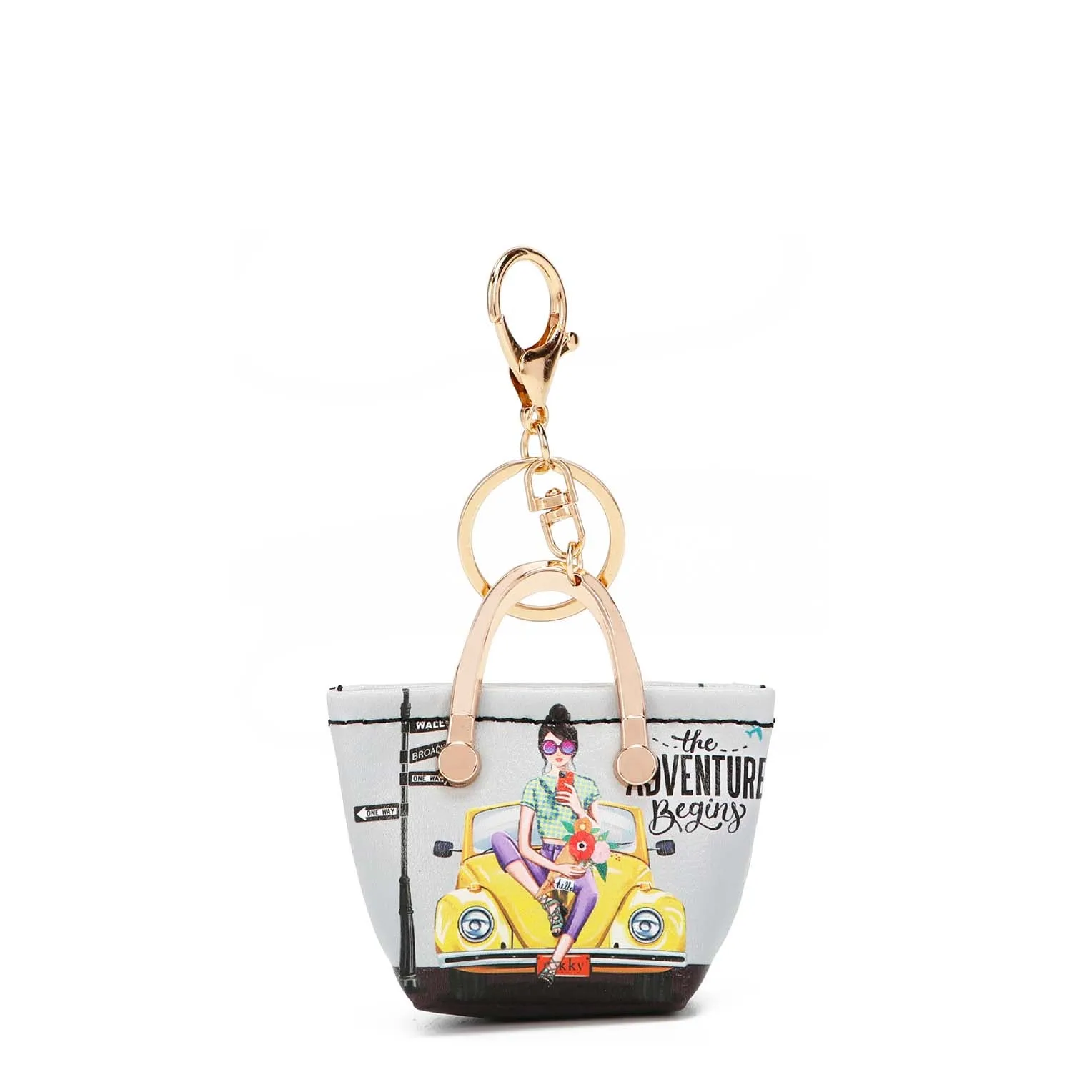 NIKKY HANDBAG-SHAPED COIN PURSE KEYCHAIN