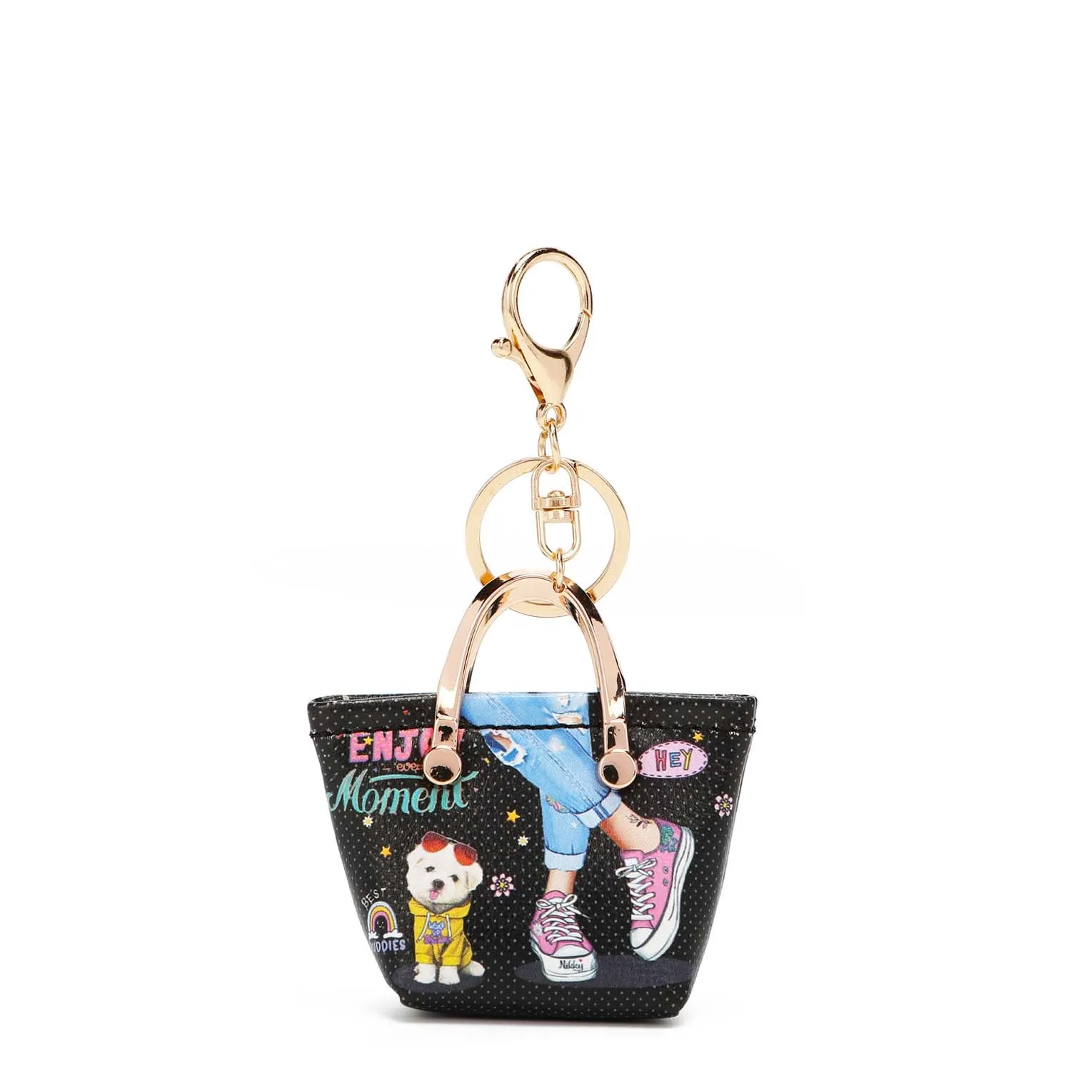 NIKKY HANDBAG-SHAPED COIN PURSE KEYCHAIN