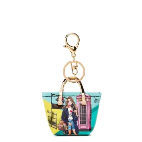 NIKKY HANDBAG-SHAPED COIN PURSE KEYCHAIN