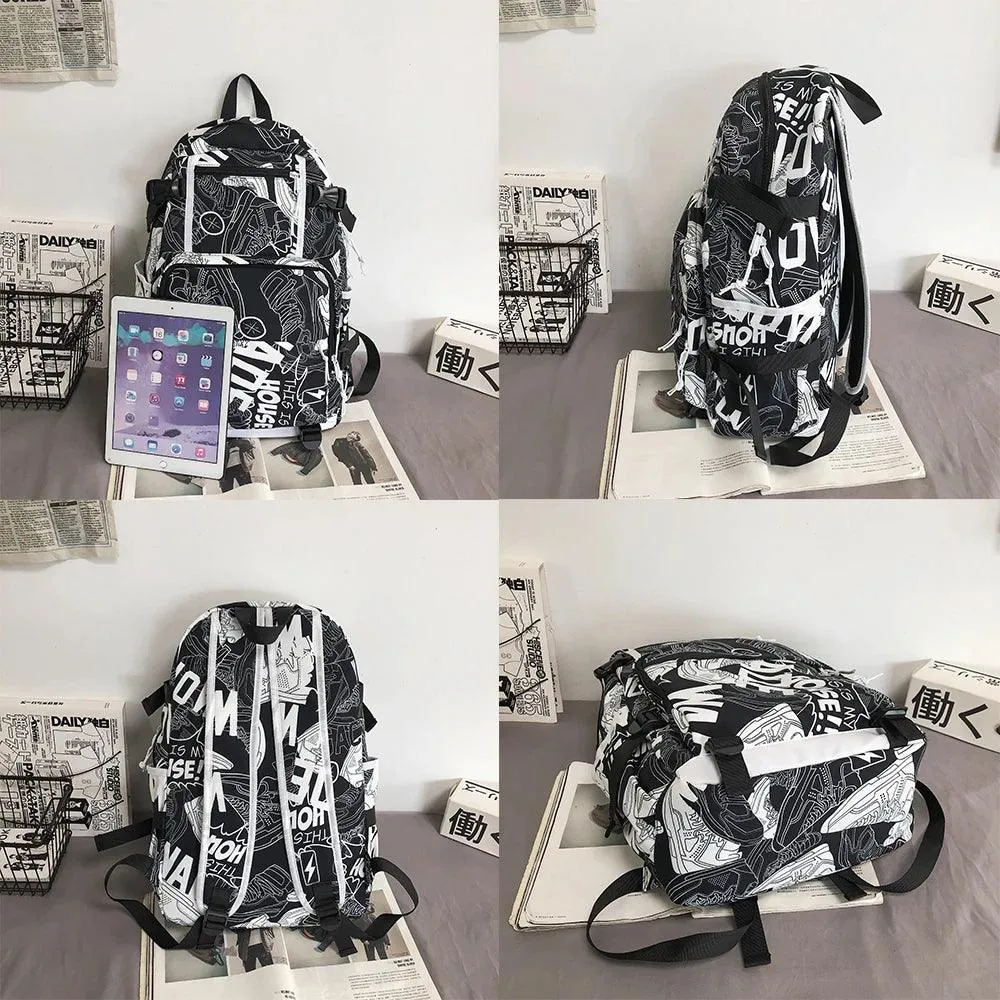 O73220N Cool Backpack - Graffiti Book Bag - Laptop Backpack