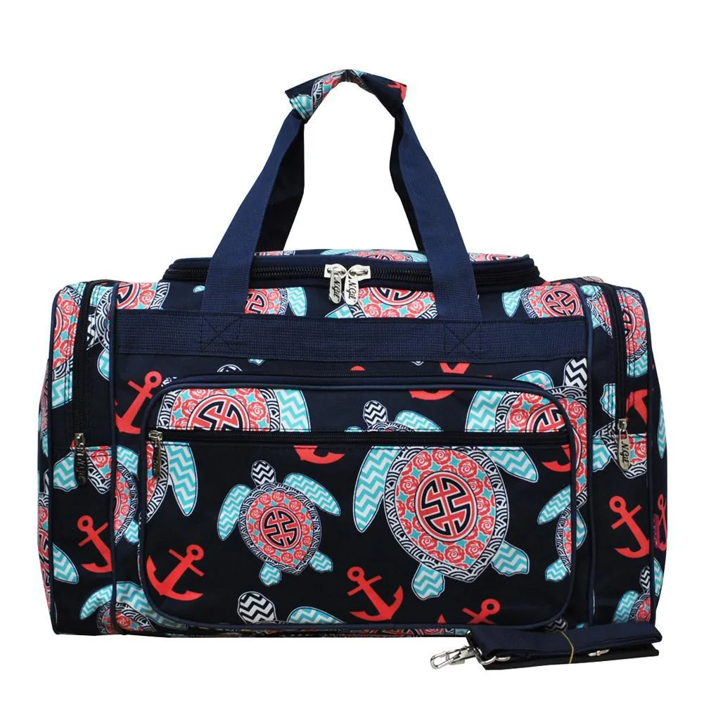 Ocean Sea Turtle Anchor NGIL Canvas 20 Duffle Bag