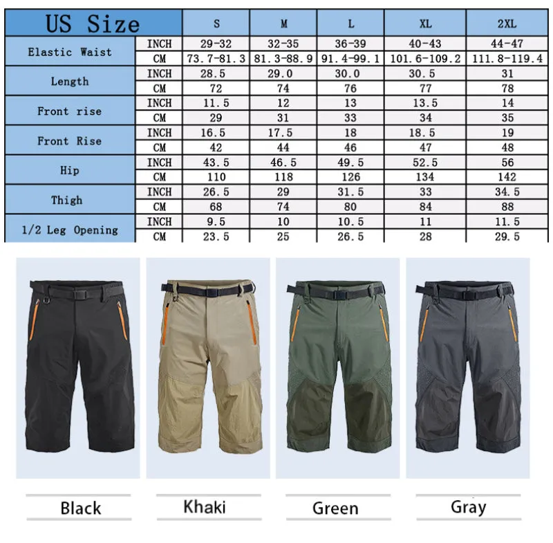 Outdoor Large Size Mountaineering Trekking Cropped Quick-drying Men Shorts