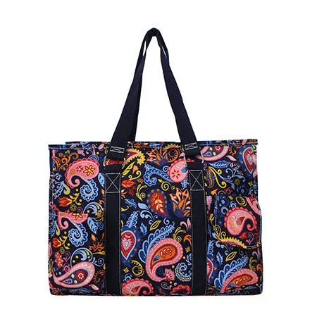 Paisley Whirl NGIL Zippered Caddy Organizer Tote Bag