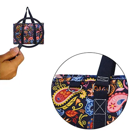 Paisley Whirl NGIL Zippered Caddy Organizer Tote Bag