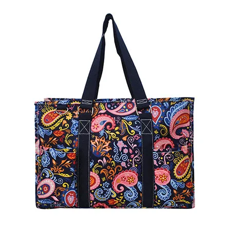 Paisley Whirl NGIL Zippered Caddy Organizer Tote Bag