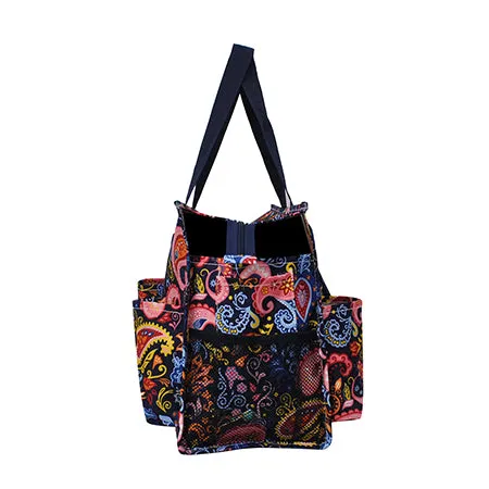 Paisley Whirl NGIL Zippered Caddy Organizer Tote Bag