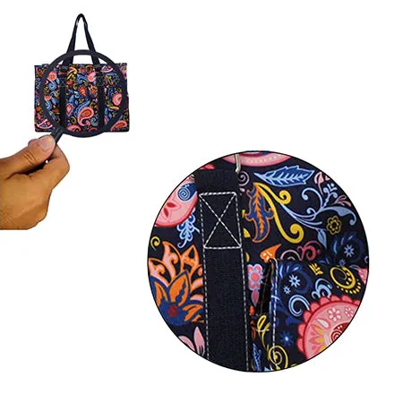 Paisley Whirl NGIL Zippered Caddy Organizer Tote Bag