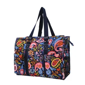 Paisley Whirl NGIL Zippered Caddy Organizer Tote Bag