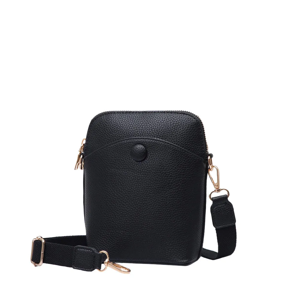 Pebbled Faux Leather Mini Crossbody Bag