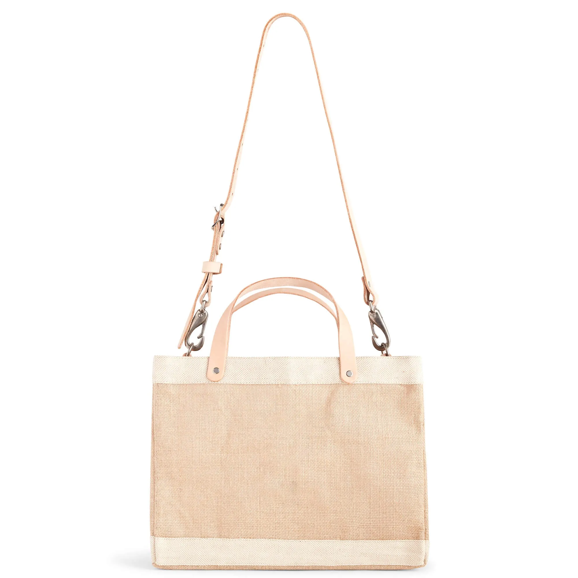 Petite Market Bag in Natural with Strap