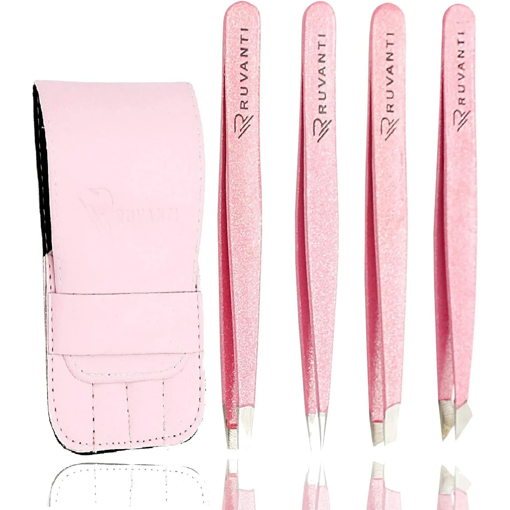 Professional Stainless Steel Tweezers (4 Piece)