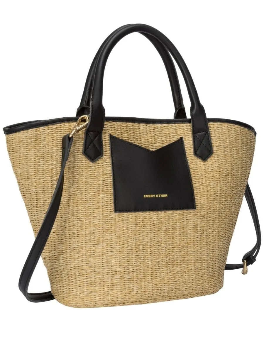 Rattan Bucket Bag - Black