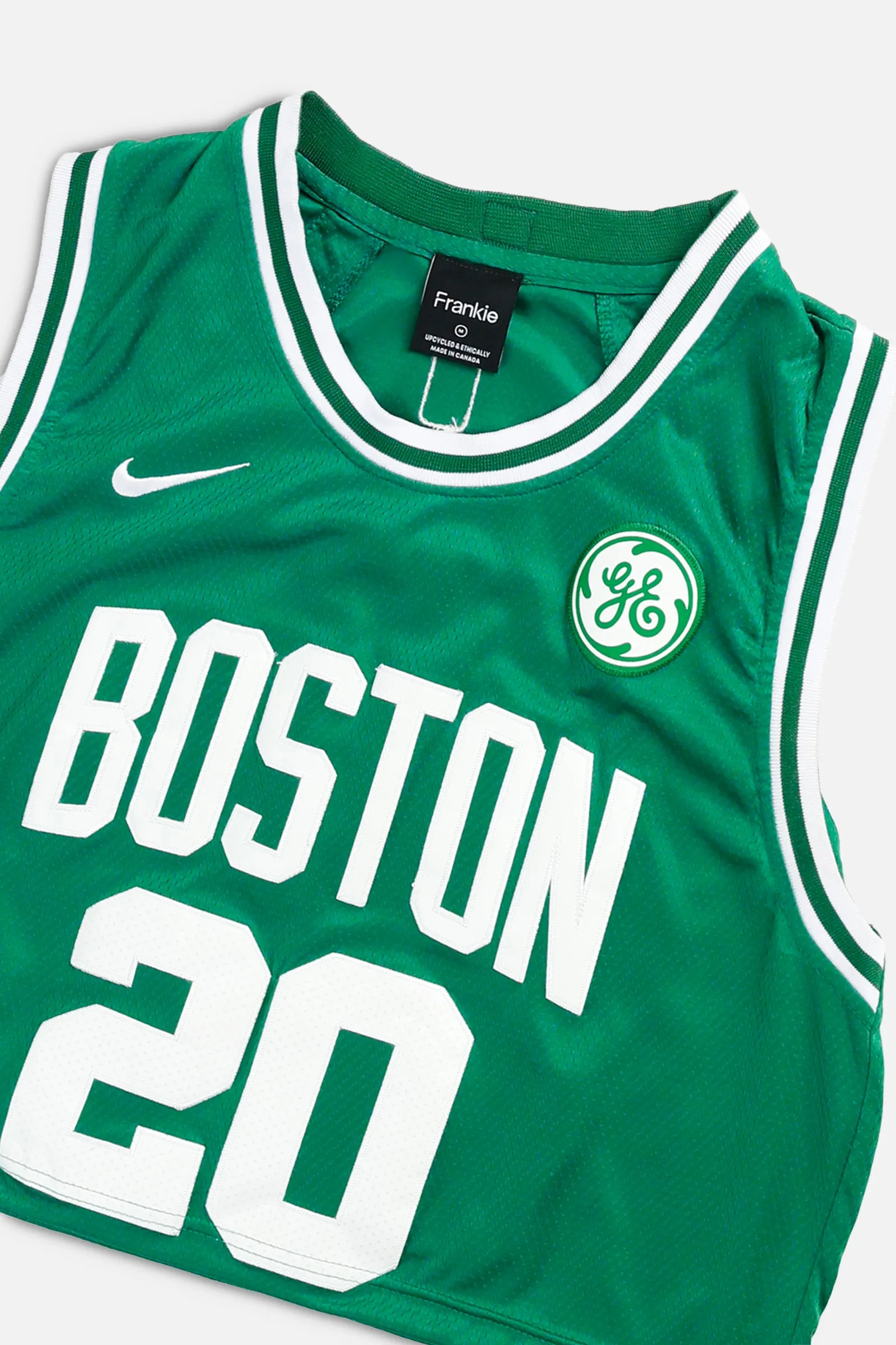 Rework Boston Celtics NBA Crop Jersey - M