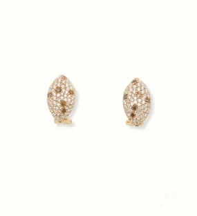 Rose Gold Champagne Diamond Earrings: 18k Beauty