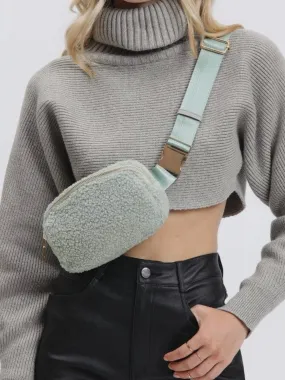 Sherpa Shearling Belt Bag | Sage