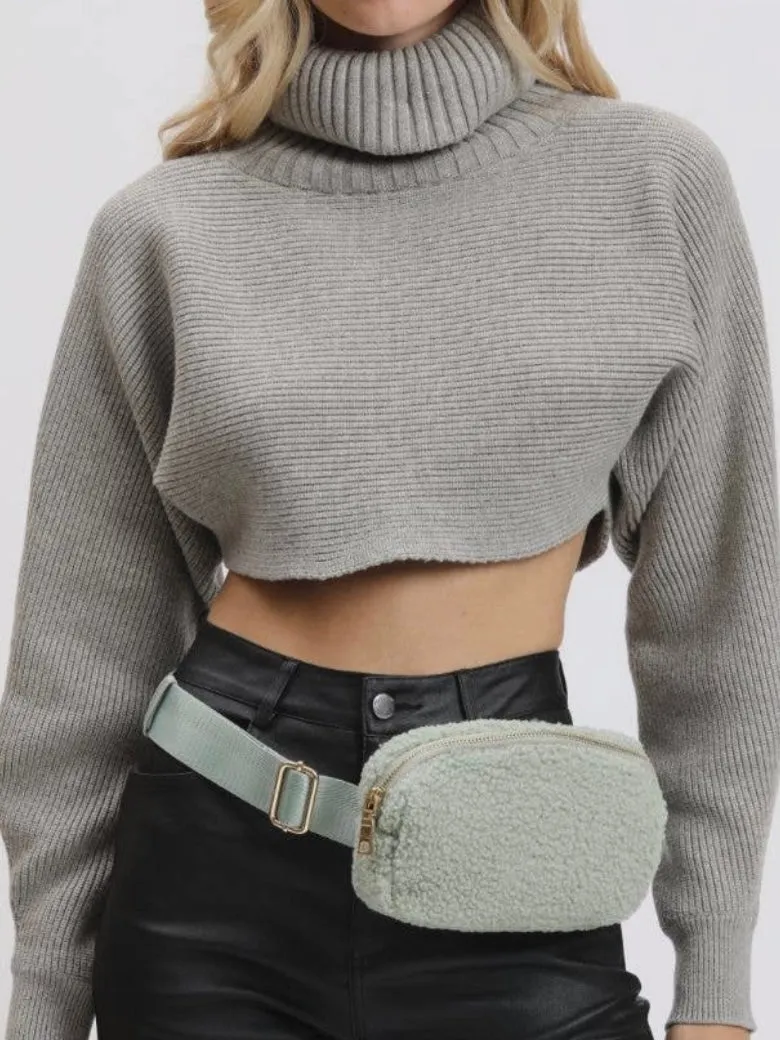 Sherpa Shearling Belt Bag | Sage