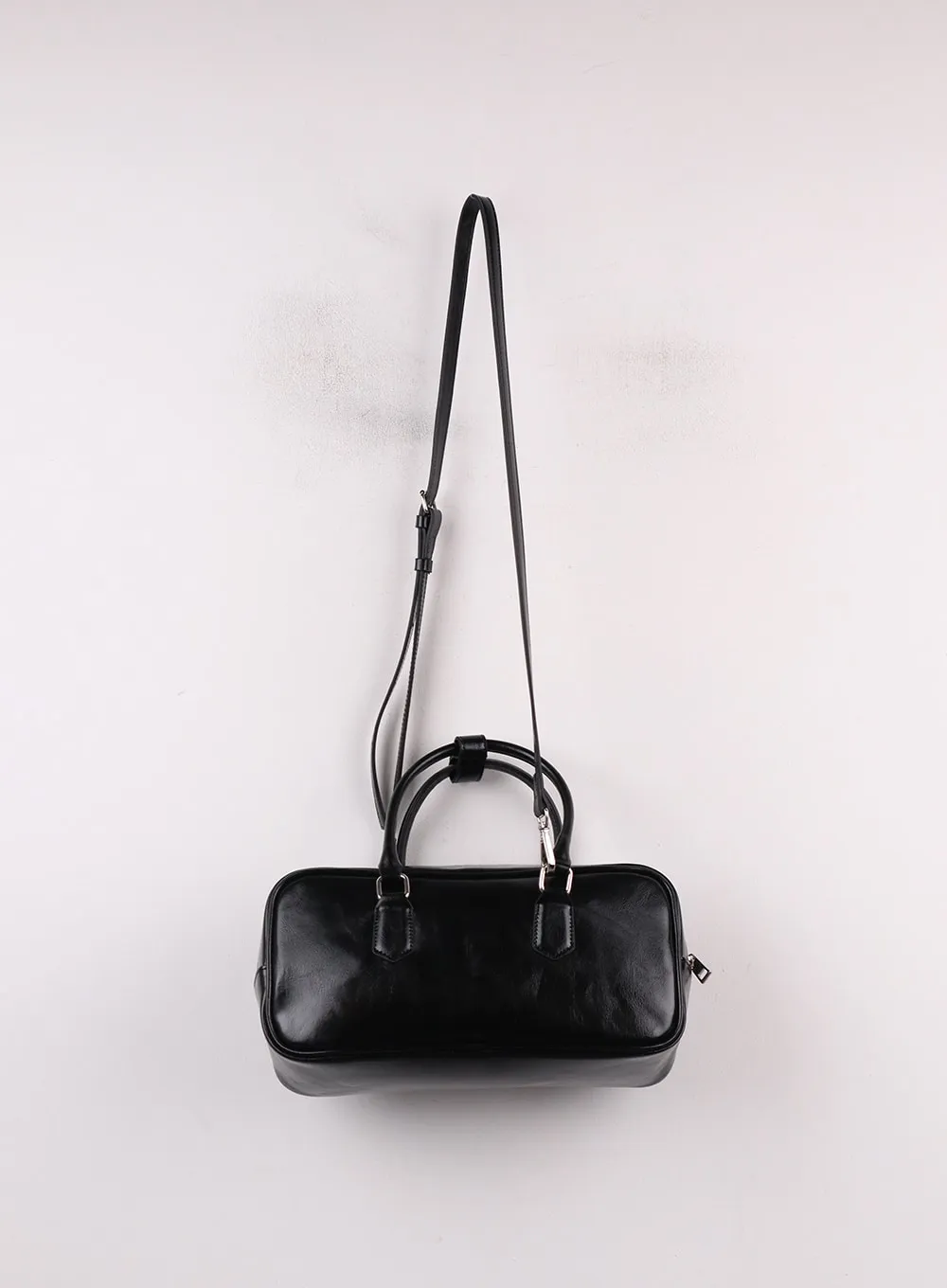 Solid Faux Leather Shoulder Bag IJ419