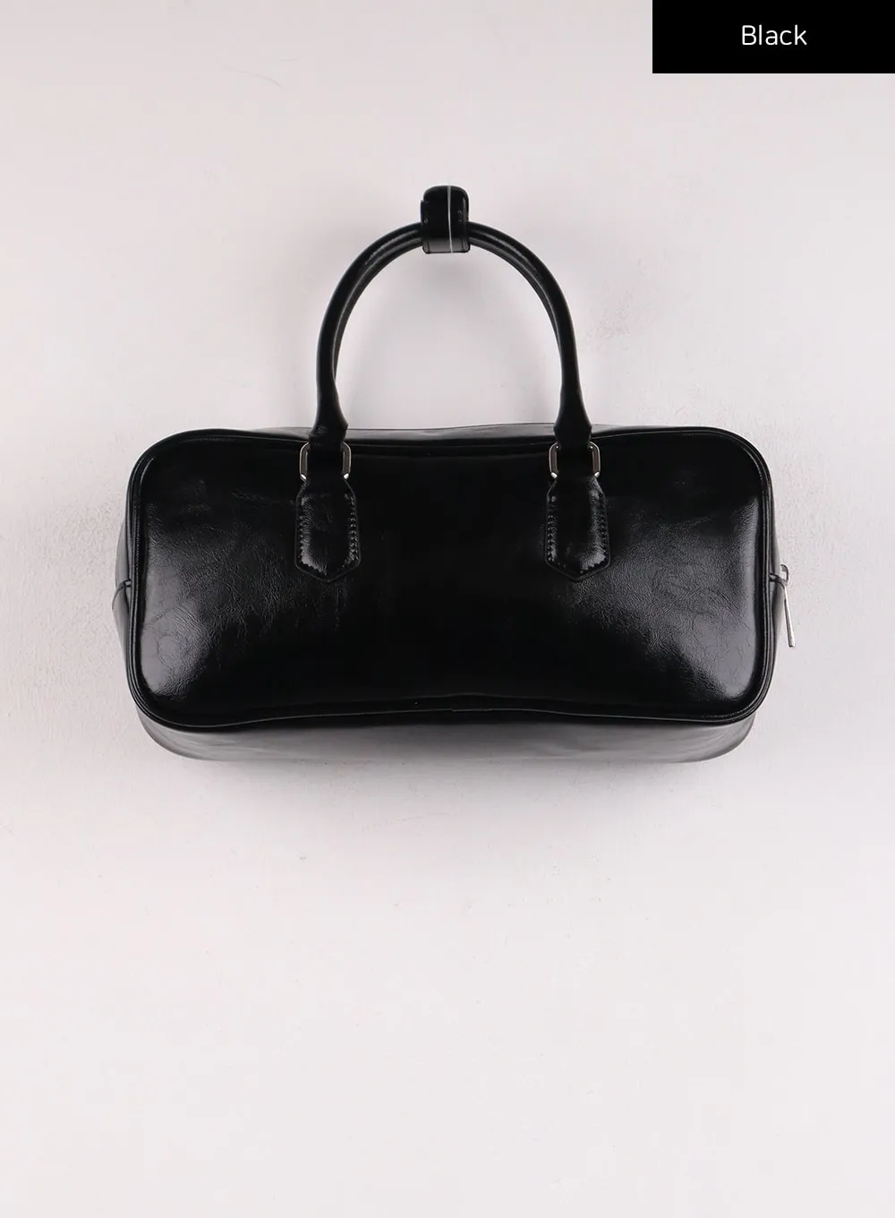 Solid Faux Leather Shoulder Bag IJ419