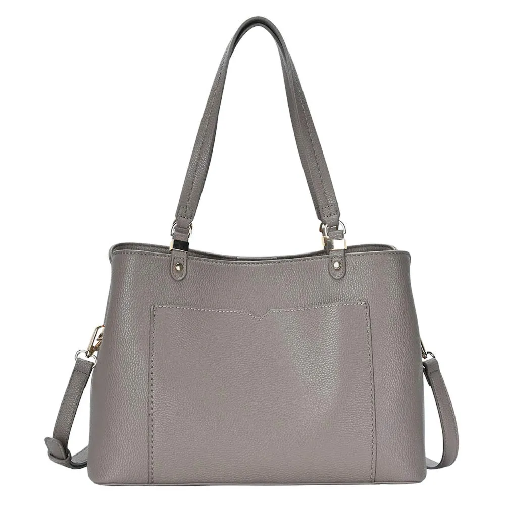 Solid Faux Leather Shoulder Crossbody Bag