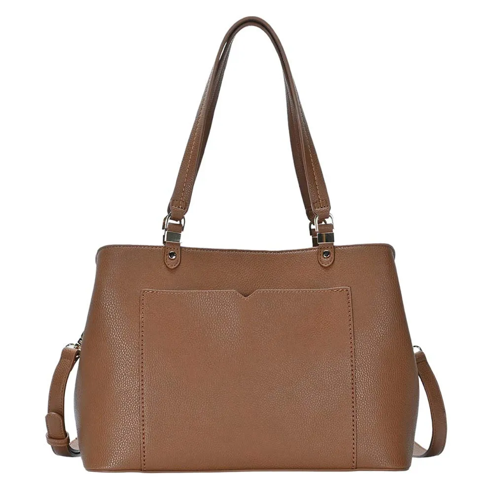 Solid Faux Leather Shoulder Crossbody Bag