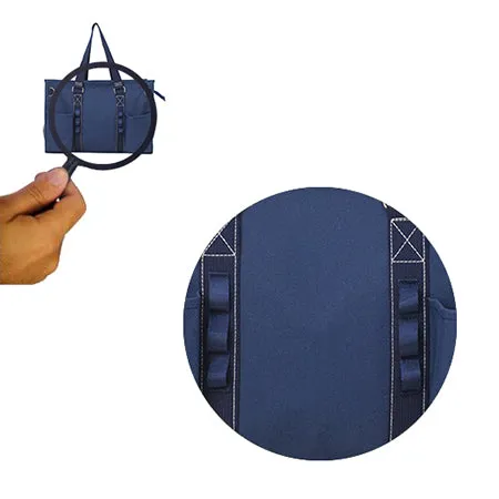 Solid Navy NGIL Zippered Lined Caddy Organizer Tote Bag