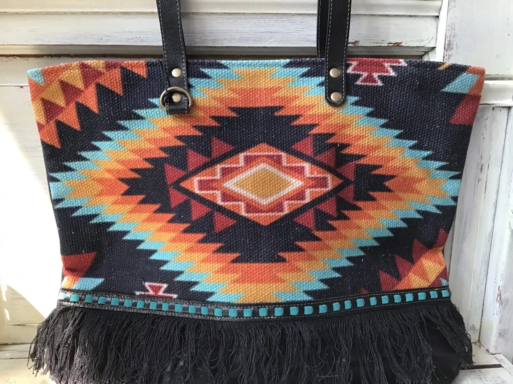 Sunset Aztec Weekender Tote