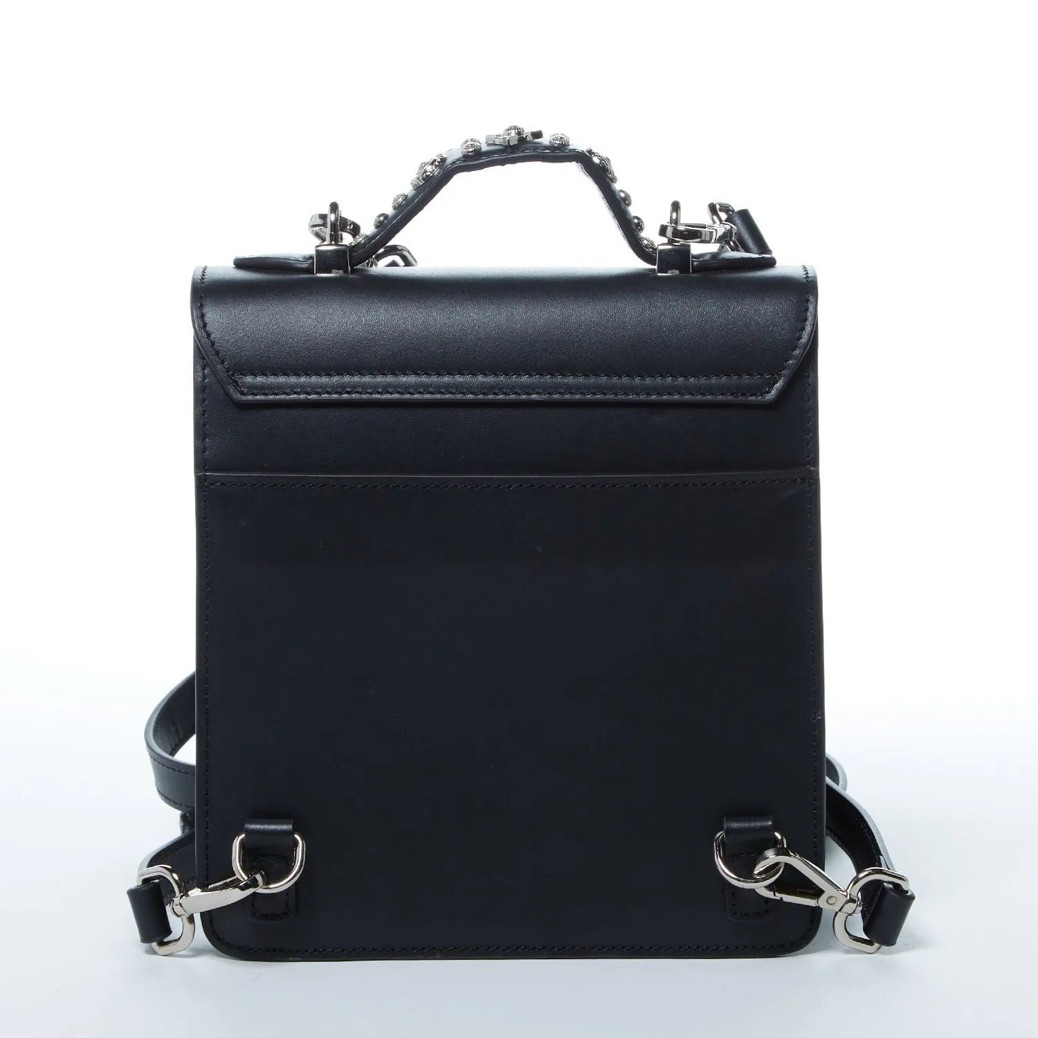 The Hollywood Leather Purse Backpack Black