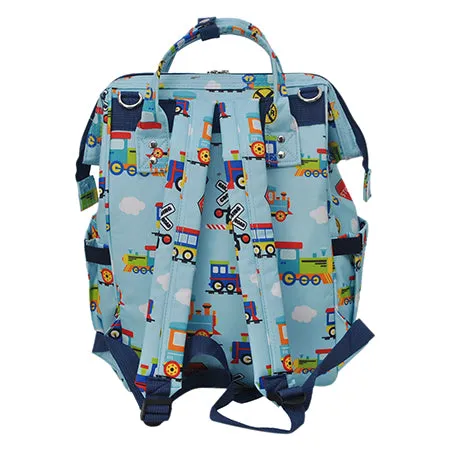 Train Print NGIL Diaper Bag/Travel Backpack