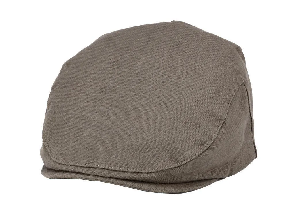 TRP0503 Troop London Accessories Waxed Canvas Old School Style Hat, Flat Cap, Shelby Newsboy Cap