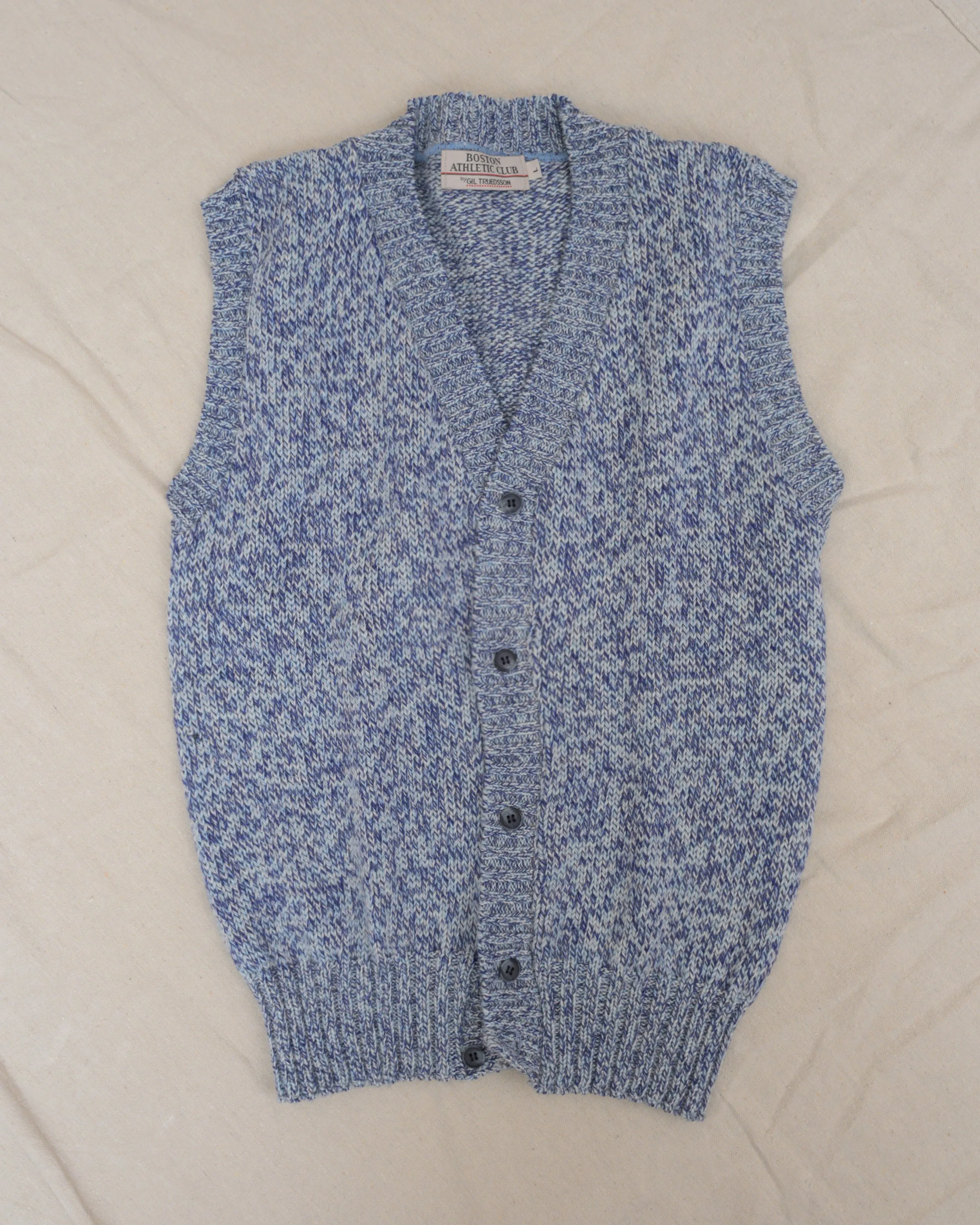 Vintage Shades of Blue Knit Vest (S/M)