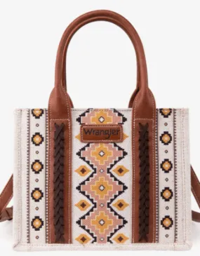 Wrangler Southwestern Print Small Crossbody/Tote Coffee