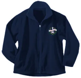 Youth Full Zip Fleece with Rock Christian Academy Logo